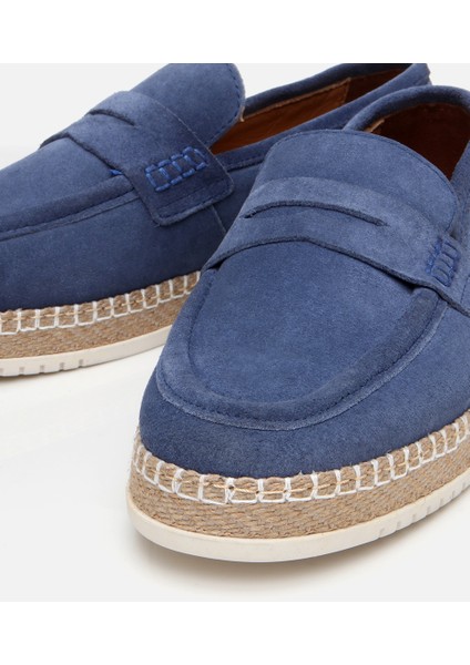 02AYH303360A620 ERKEK Süet Deri Mavi Espadril