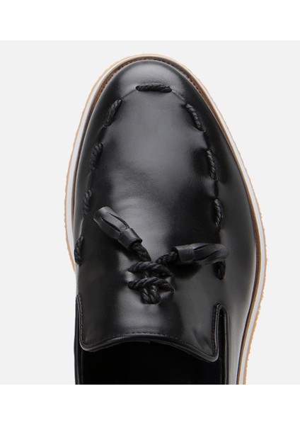 Masters 02AYH305220A100 ERKEK Deri Siyah Püskül Detaylı Loafer
