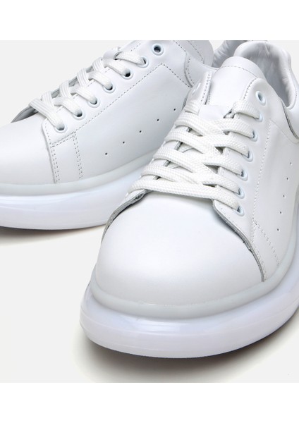 02AYH305130A900 ERKEK Deri Beyaz Spor Ayakkabı