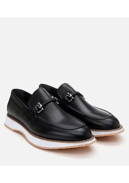 Masters 02AYH305240A100 Deri Siyah Erkek Loafer