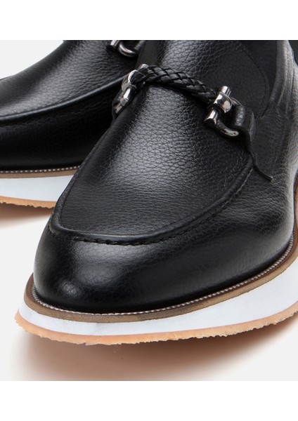 Masters 02AYH305240A100 Deri Siyah Erkek Loafer
