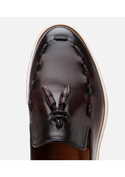 Masters 02AYH305220A480 ERKEK Deri Kahverengi Püskül Detaylı Loafer