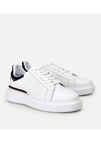 02AYH305170A900 ERKEK Deri Beyaz Hafif Tabanlı Spor Ayakkabı