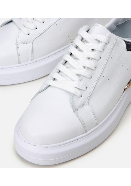02AYH305170A900 ERKEK Deri Beyaz Hafif Tabanlı Spor Ayakkabı