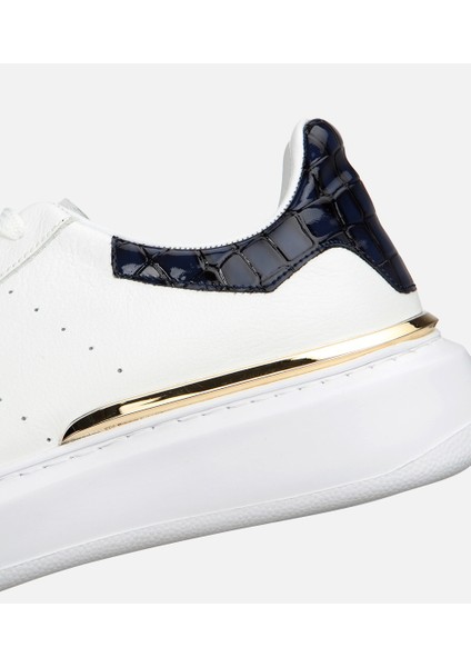 02AYH305170A900 ERKEK Deri Beyaz Hafif Tabanlı Spor Ayakkabı