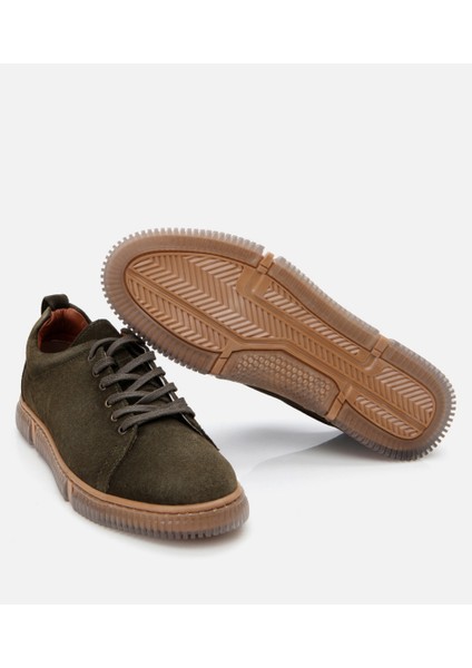 02AYH305180A880 Deri Haki Erkek Günlük Ayakkabı