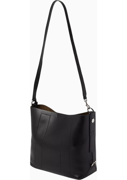 Small Hocket Siyah Deri, Zarif ve Lüks Hobo Omuz Çantası, Günlük ve Şık modelleri