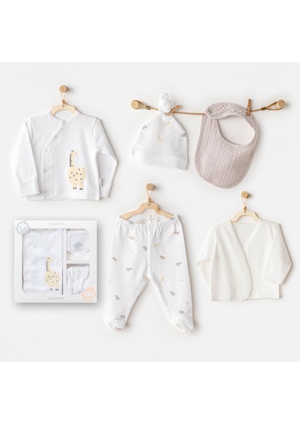 Erkek Bebek Hastane Çikişi 5 Pcs Newborn Set Little King AC25800