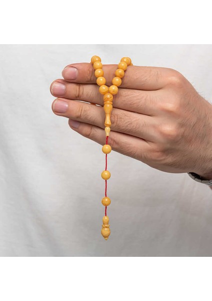 Yuvarlak Sıkma Kehribar Tesbih (BC-E265AB)