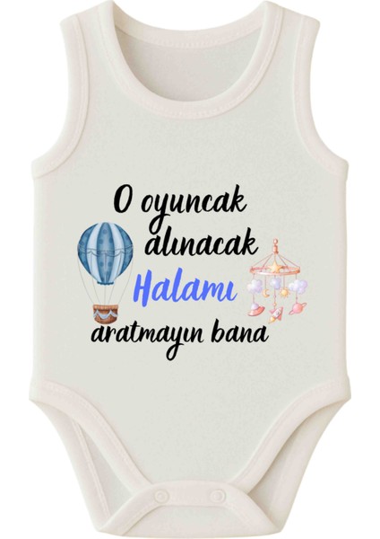 "halam" Temalı Minimotto %100 Pamuk Bebek Zıbın