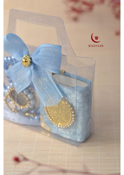 Hediyelik Kutulu Mini Kur'an Inci Tesbih ve Taşlı Zikirmatik Seti 5 Adet indirimleri