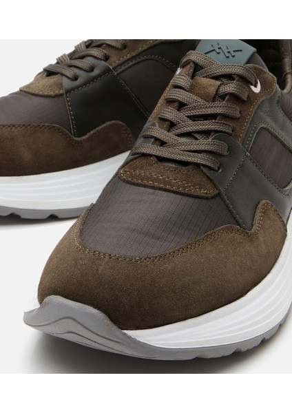 02AYH305340A880 ERKEK Süet Deri Haki Hafif Tabanlı Spor Ayakkabı