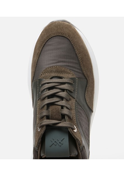 02AYH305340A880 ERKEK Süet Deri Haki Hafif Tabanlı Spor Ayakkabı