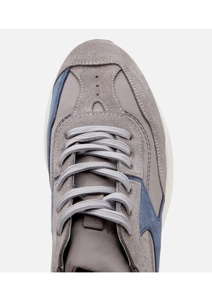 02AYH305300A262 ERKEK Süet Deri Gri Ultra Hafif Tabanlı Spor Ayakkabı