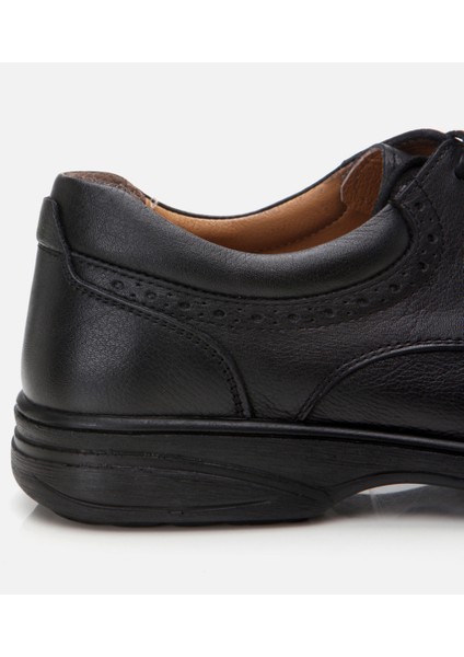 02AYH305390A100 Deri Siyah Erkek Günlük Ayakkabı
