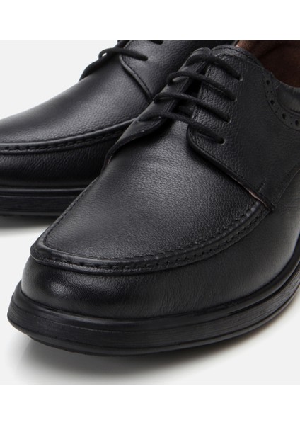 02AYH305390A100 Deri Siyah Erkek Günlük Ayakkabı