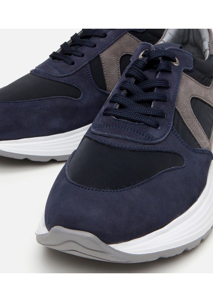 02AYH305360A680 ERKEK Süet Deri Lacivert Hafif Tabanlı Spor Ayakkabı