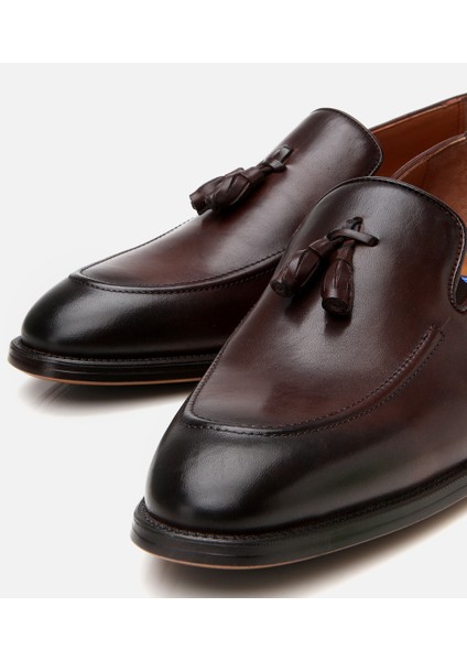 Masters 02ayh305270a480 Erkek Deri Kahverengi Püskül Detaylı Klasik Loafer