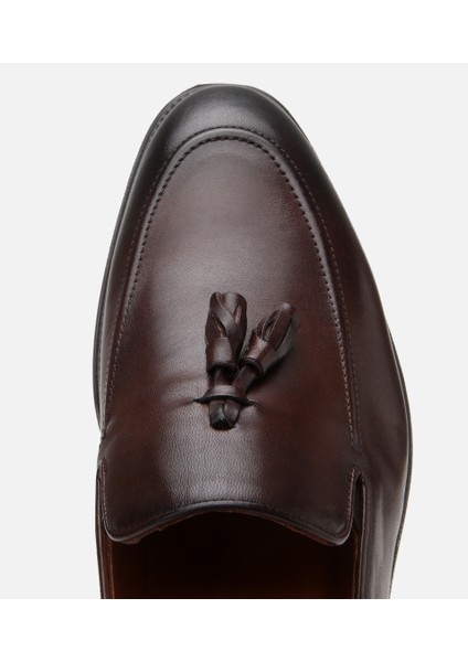 Masters 02ayh305270a480 Erkek Deri Kahverengi Püskül Detaylı Klasik Loafer