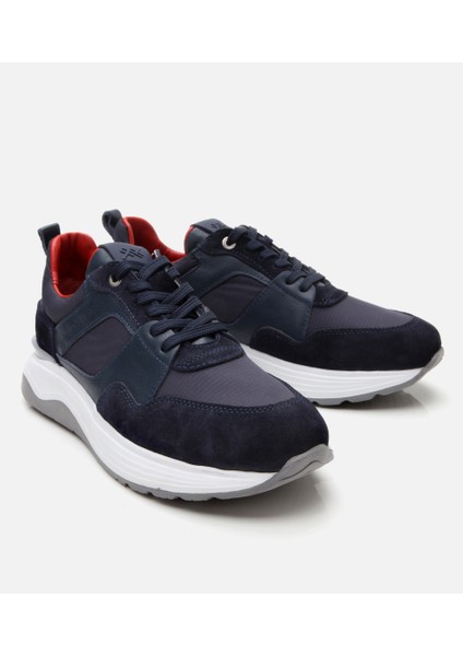 02AYH305340A680 ERKEK Süet Deri Lacivert Hafif Tabanlı Spor Ayakkabı