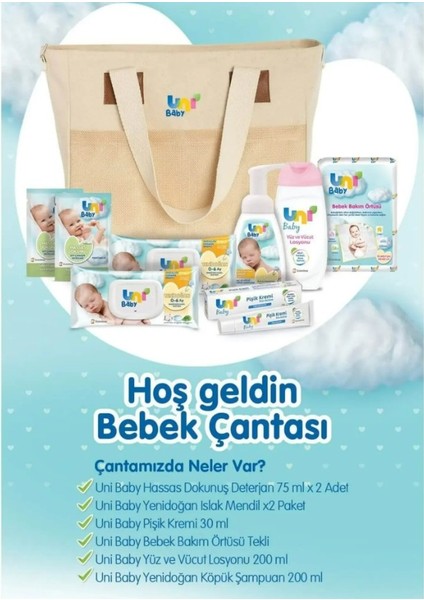 Uni Baby Yenidoğan Hoşgeldin Bebek Bakım Çanta Seti modelleri