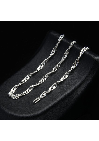 60 Mikron Singapur Gümüş Zincir