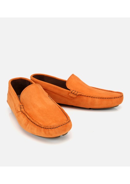 02AYH305550A570 ERKEK Nubuk Deri Turuncu Hafif Tabanlı Günlük Loafer