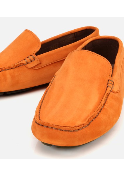 02AYH305550A570 ERKEK Nubuk Deri Turuncu Hafif Tabanlı Günlük Loafer