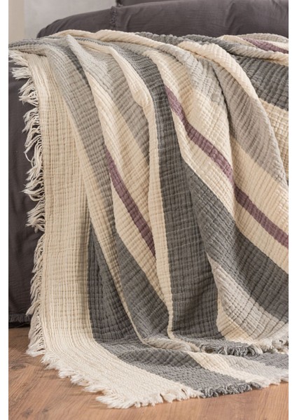 4 Katlı %100 Pamuk Müslin Pike & Yatak Örtüsü – 230X250 cm