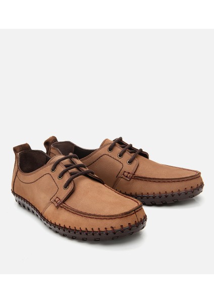 02AYH305570A300 ERKEK Nubuk Deri Bej Rahat Günlük Loafer