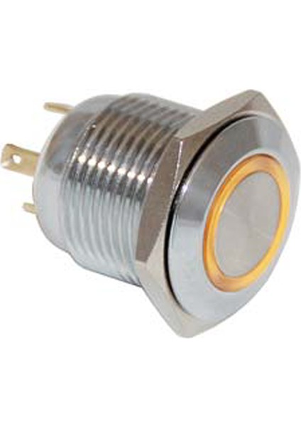 16MM Metal Yaylı Halka Ledli 1no/1nc 12-24V Mavi