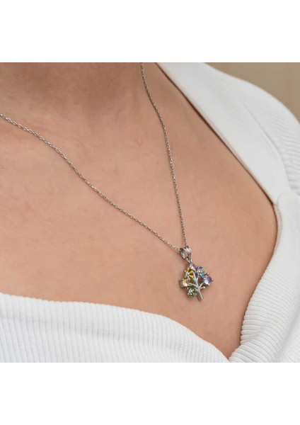 Gümüş Renkli Hayat Ağacı Kadın Kolye (BC-90C173) indirimleri