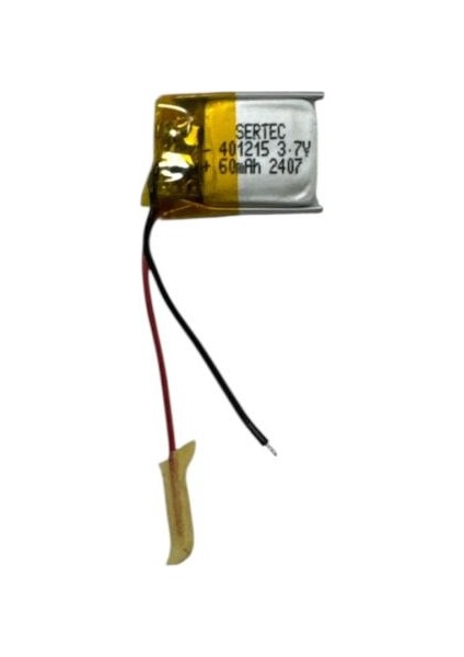401215 3.7V 60 Mah Li-Polymer Pil DEVRELI/1.5A