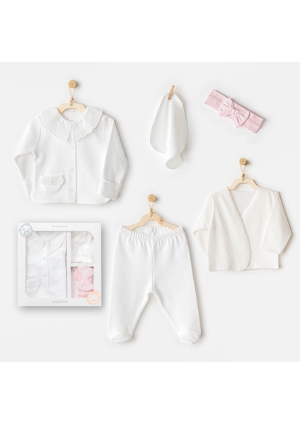 Kız Bebek Hastane Çikişi 5 Pcs Newborn Set Cuddly Bunny Bear AC25650