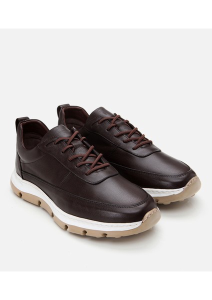 02ayh305650a480 Erkek Deri Kahverengi Ultra Hafif Tabanlı Spor Ayakkabı