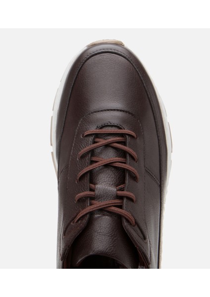 02ayh305650a480 Erkek Deri Kahverengi Ultra Hafif Tabanlı Spor Ayakkabı