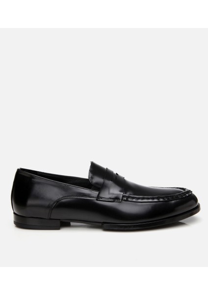 02AYH305610A100 ERKEK Deri Siyah Klasik Loafer