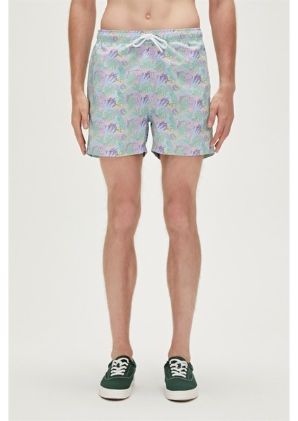 Monstera Swımshort Sky Blue