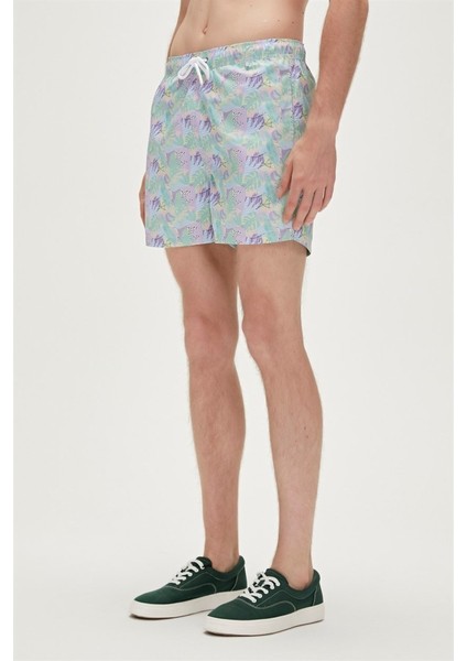 Monstera Swımshort Sky Blue