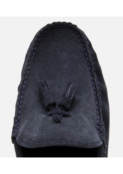 02AYH305540A680 ERKEK Süet Deri Lacivert Püskül Detaylı Günlük Loafer
