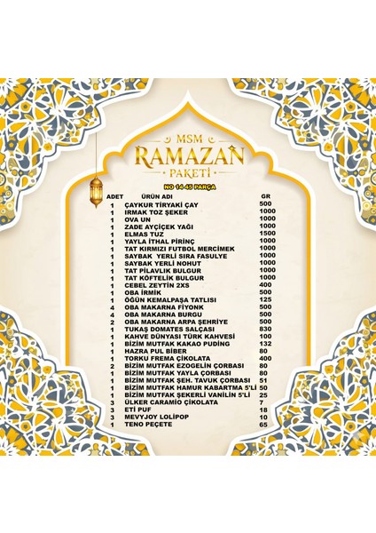 Ramazan Paketi Erzak Kolisi Gıda Paketi Kumanya Paketi Ramazan Kolisi Mega Paket 45 Parça Çocuklar İçin Çikolata Setli Toplam 19KG No :14 modelleri