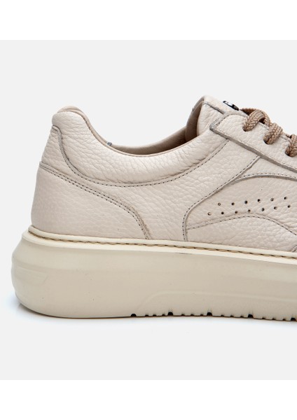 02AYH305900A310 ERKEK Deri Bej Yüksek Tabanlı Spor Ayakkabı
