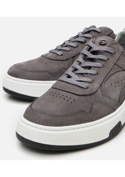 02AYH305890A250 ERKEK Nubuk Deri Yüksek Tabanlı Antrasit Spor Ayakkabı