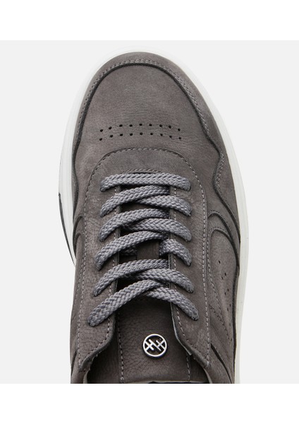 02AYH305890A250 ERKEK Nubuk Deri Yüksek Tabanlı Antrasit Spor Ayakkabı