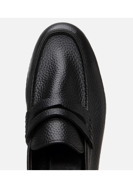 02AYH305460A100 ERKEK Deri Siyah Ultra Hafif Tabanlı Loafer