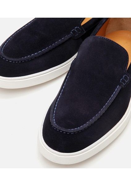 02AYH305500A680 ERKEK Süet Deri Lacivert Loafer