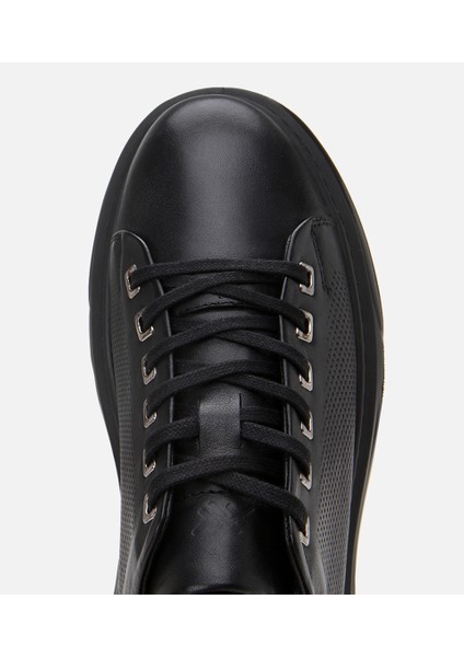 02AYH305930A100 ERKEK Deri Siyah Hafif Tabanlı Spor Ayakkabı