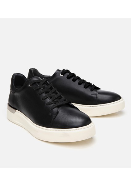 Masters 02AYH305630A100 ERKEK Deri Siyah Toka Detaylı Spor Ayakkabı