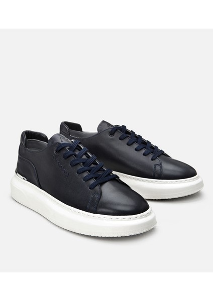 02AYH305820A680 Deri Lacivert Erkek Günlük Ayakkabı