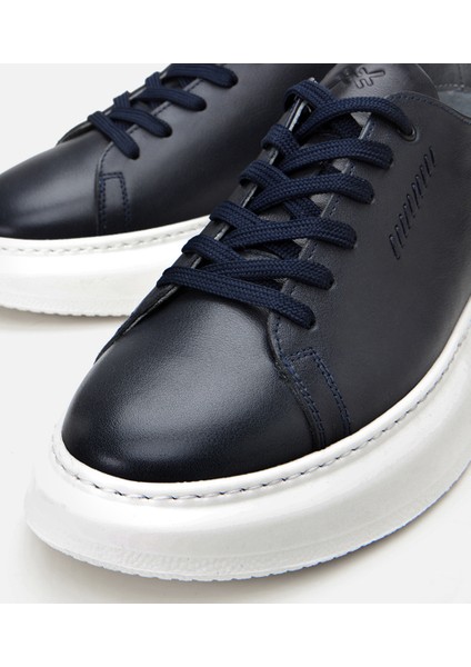 02AYH305820A680 Deri Lacivert Erkek Günlük Ayakkabı